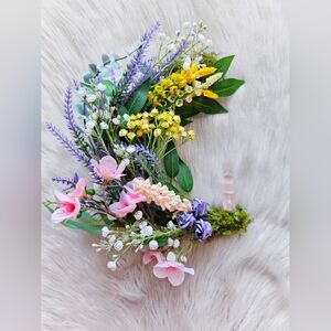 Rose Quartz Moon Wreath
